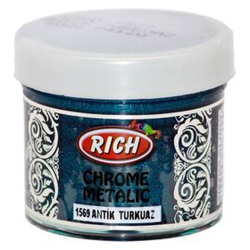 Rich Chrome 1569 Antik Turkuaz 60 cc Metalik Extra Simli Sedefli Boya