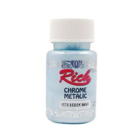 Rich Chrome 1578 Bebek Mavi 50 cc Metalik Akrilik Boya