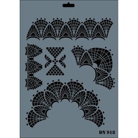 Rich Dantel Seri DN-918 35x25 cm Stencil