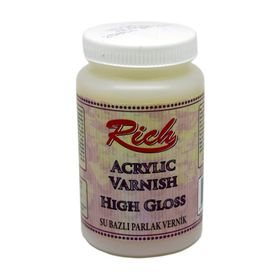 Rich High Gloss VR-250-001 Parlak 130 cc Su Bazlı Vernik