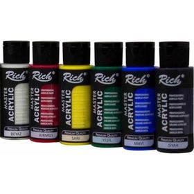 Rich Mastermix 60 cc 6'lı Canlı Renkler Akrilik Boya