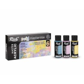 Rich Mastermix 60 cc 6'lı Pastel Renkler Akrilik Boya