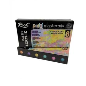 Rich Mastermix 60 cc 6'lı Pastel Renkler Akrilik Boya
