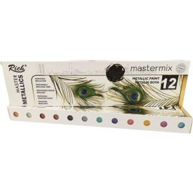 Rich Mastermix Metalik Renkler 12'li 60 cc Akrilik Boya Seti