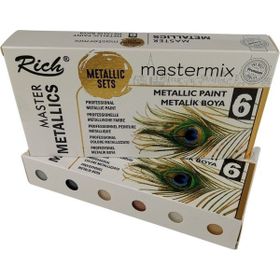 Rich Mastermix Metalik Renkler 6'lı 60 cc Akrilik Boya Seti
