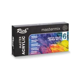 Rich Mastermix Metalik Renkler 6'lı 60 cc Akrilik Boya Seti