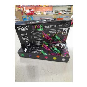 Rich Mastermix Neon Renkler 6'lı 60 cc Akrilik Boya Seti