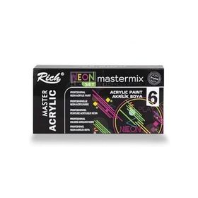 Rich Mastermix Neon Renkler 6'lı 60 cc Akrilik Boya Seti