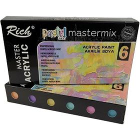 Rich Mastermix Pastel Renkler 6'lı 60 cc Akrilik Boya Seti