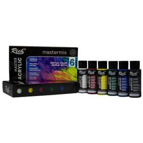 Rich Mastermix Pastel Renkler 6'lı 60 cc Akrilik Boya Seti