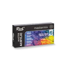 Rich Mastermix Pastel Renkler 6'lı 60 cc Akrilik Boya Seti