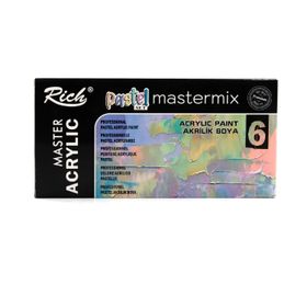 Rich Mastermix Pastel Renkler 6'lı 60 cc Akrilik Boya Seti