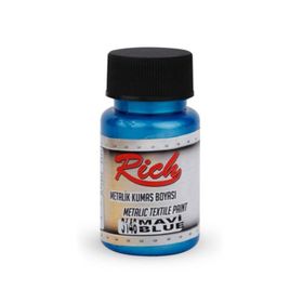 Rich Metalik Mavi 50 cc Kumaş Boyası