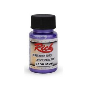 Rich Metalik Mor 50 cc Kumaş Boyası