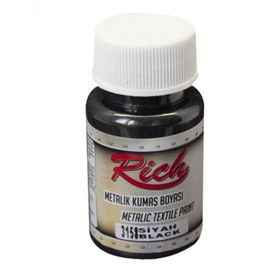 Rich Metalik Siyah 50 cc Kumaş Boyası