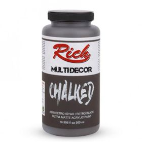 Rich Multi Decor Chalked 500 cc Retro Siyah Akrilik Boya