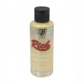Rich Multi Surface Metalik 6510 Beyaz Altın 130ml Akrilik Boya