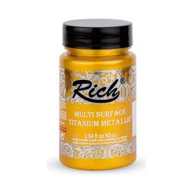 Rich Multi Surface Titanyum Metalik 90 cc Altın Akrilik Boya
