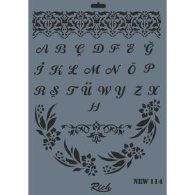 Rich N-114 Yeni Seri XL 35x25 cm Stencil