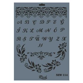 Rich N-114 Yeni Seri XL 35x25 cm Stencil