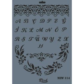 Rich N-114 Yeni Seri XL 35x25 cm Stencil