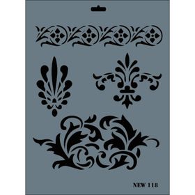 Rich New-118 Desen Stencil 25x35 cm Şablon