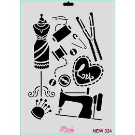 Rich NEW-324 Stencil 25x35 cm Boyama Şablonu