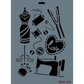 Rich NEW-324 Stencil 25x35 cm Boyama Şablonu