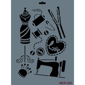 Rich NEW-324 Stencil 25x35 cm Boyama Şablonu