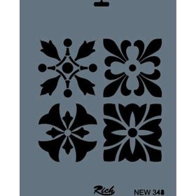 Rich NEW-348 Stencil 25x35 cm Boyama Şablonu
