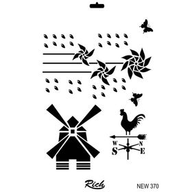 Rich NEW-370 Stencil 25x35 cm Boyama Şablonu