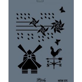 Rich NEW-370 Stencil 25x35 cm Boyama Şablonu