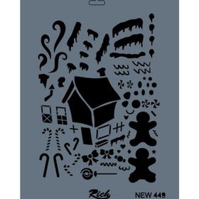 Rich NEW-449 Stencil 25x35 cm Boyama Şablonu