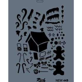 Rich NEW-449 Stencil 25x35 cm Boyama Şablonu