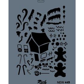 Rich NEW-449 Stencil 25x35 cm Boyama Şablonu