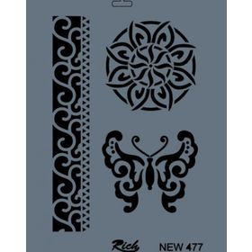 Rich NEW-477 Stencil 25x35 cm Boyama Şablonu