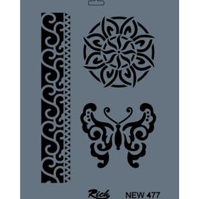 Rich NEW-477 Stencil 25x35 cm Boyama Şablonu