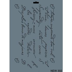 Rich New Seri N 302 35x25 cm Stencil