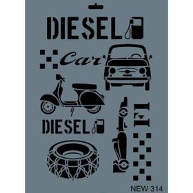 Rich New Seri N-314 35x25 cm Stencil