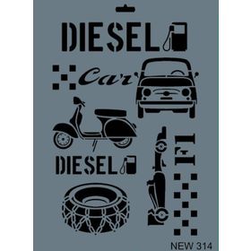 Rich New Seri N-314 35x25 cm Stencil