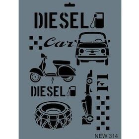 Rich New Seri N-314 35x25 cm Stencil
