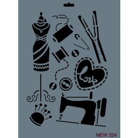 Rich New Seri N-324 35x25 cm Stencil