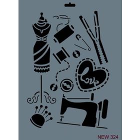 Rich New Seri N-324 35x25 cm Stencil