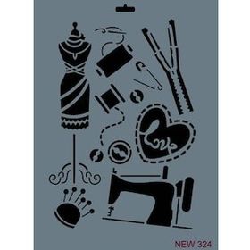 Rich New Seri N-324 35x25 cm Stencil