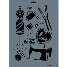 Rich New Seri N-324 35x25 cm Stencil