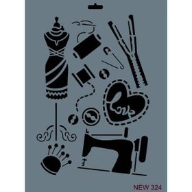 Rich New Seri N-324 35x25 cm Stencil