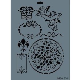 Rich New Seri N-330 35x25 cm Stencil