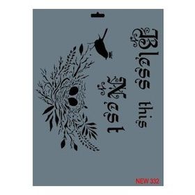 Rich New Seri N-332 35x25 cm Stencil