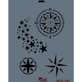 Rich New Seri N-343 35x25 cm Stencil
