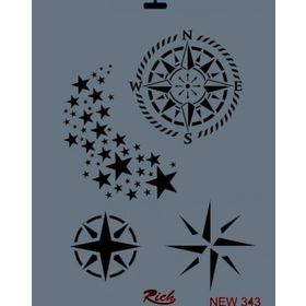 Rich New Seri N-343 35x25 cm Stencil